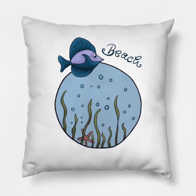 Beach Pillow by Blumchen