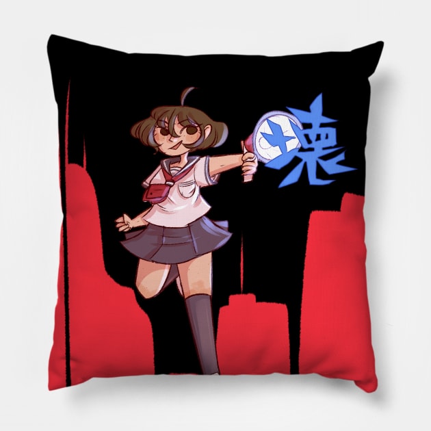 Komaru Pillow by Witchycryptids