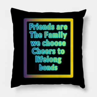 True Friends: Celebrating Togetherness on Best Friend Day" Pillow