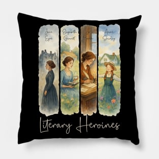 Little Women in literature, Jane Austen, Bronte Sisters, Anne of Green Gables Pillow