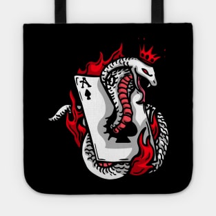 Ace of Spades Snake Tattoo Tote