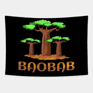 Baobab Upside Down Tree Baobab Madagascar Tapestry