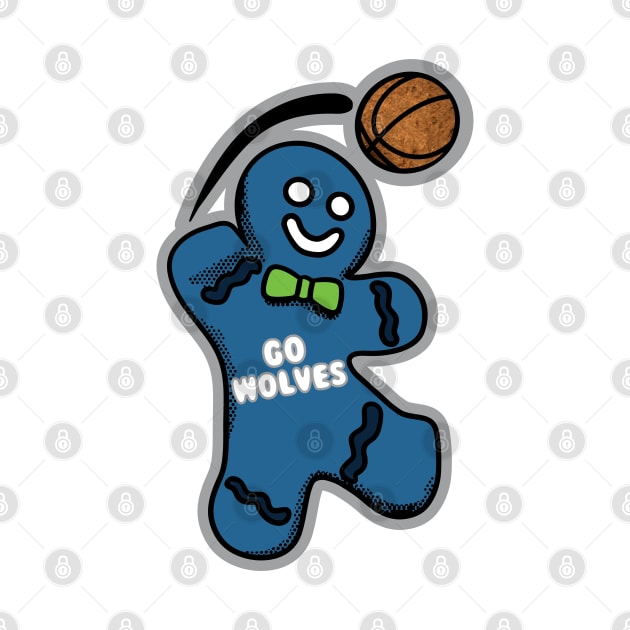 Minnesota Timberwolves Gingerbread Man by Rad Love