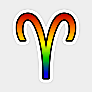 Aries Rainbow Pride Symbol Magnet