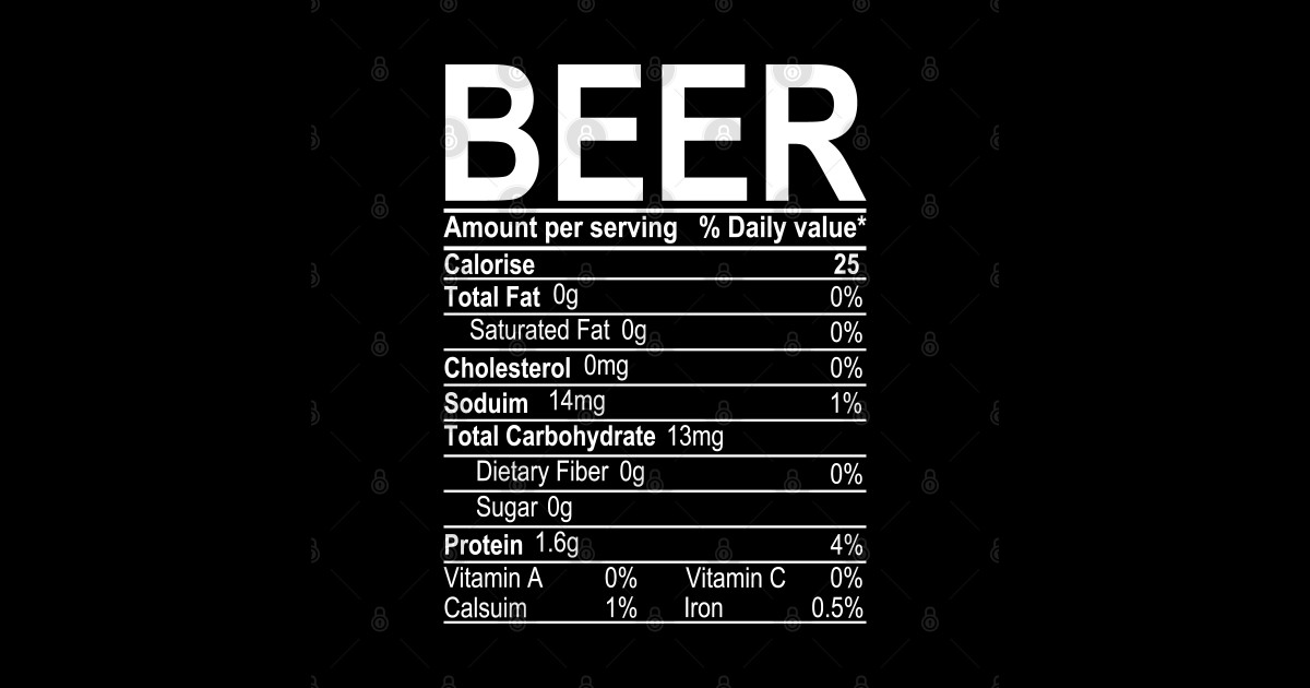 Beer Nutritional Facts Beer Nutritional Facts Thanksgiving Posters and Art Prints TeePublic