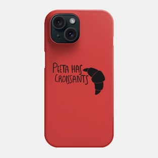 The Baker Has Croissants (Black Design) Phone Case