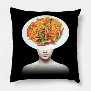 Noodles head portrait Pillow
