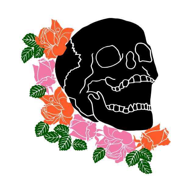 Roses and Skull by kapotka