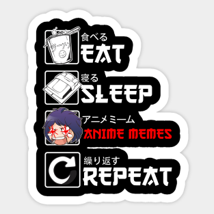 anime meme stickers teepublic