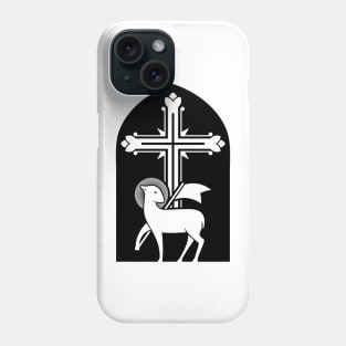 Lamb of God and crucifixion cross. Phone Case