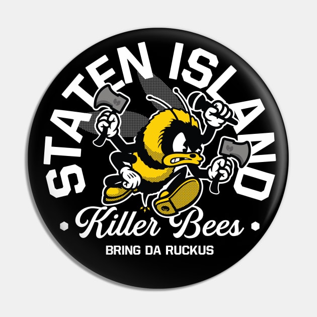 Staten Island Killer Bees (on dark) Pin by Pufahl