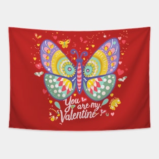 You Are My Valentine, Dear Purple Butterfly Tapestry