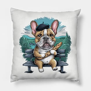 Oui, baguette - French French Bulldog Pillow