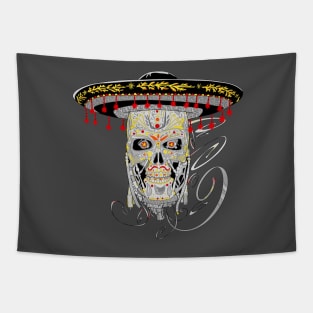 T-800 sugar skull Tapestry