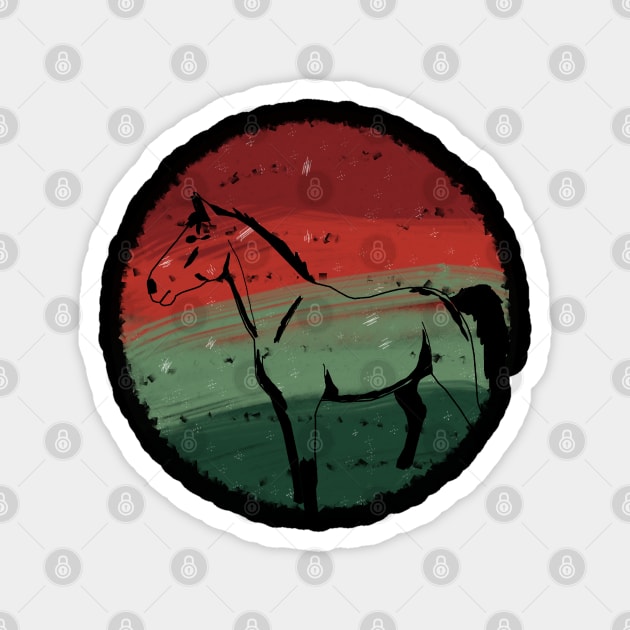 Christmas Orb - Super Hero Horse Magnet by RedHeadAmazona
