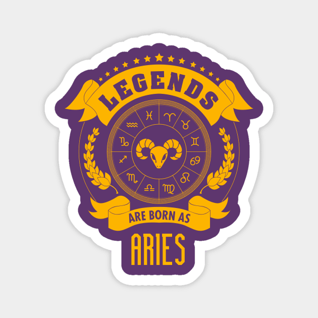 Legends are born as Aries Magnet by gastaocared