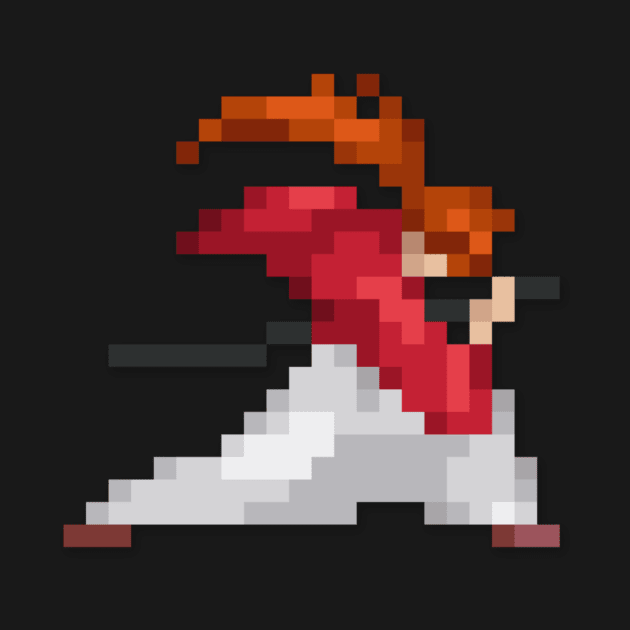 Kenshin low-res pixelart by JinnPixel