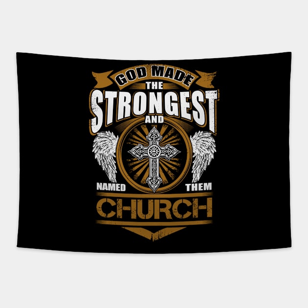 Church Name T Shirt - God Found Strongest And Named Them Church Gift Item Tapestry by reelingduvet