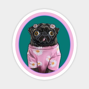 Squishy Brindle Pug Magnet