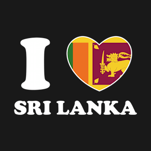 I Love Sri Lanka Heart Flag Women Men Kids Souvenir T-Shirt