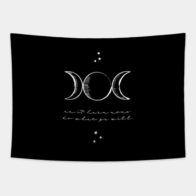 Wiccan Rede - Goddess Symbol Tapestry by DesignCat