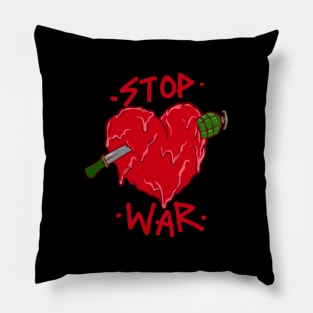 Stop War Broken Heart Pillow