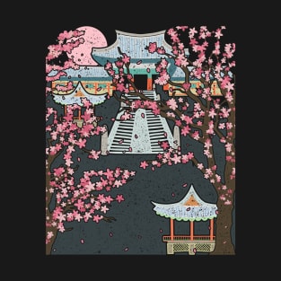 Japanese Sakura Tree Pink Flower Japan Cherry Blossom T-Shirt