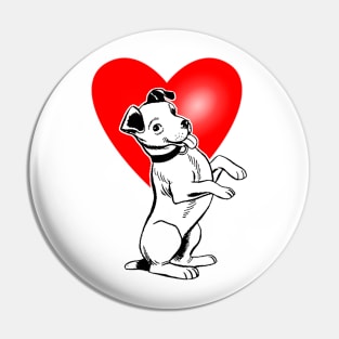 Cute dog sitting he's in my heart Pin