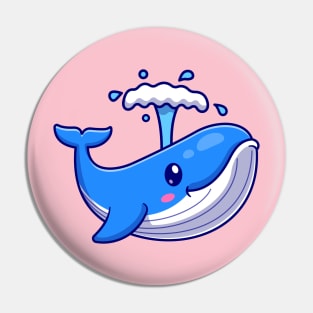 Cute Whale Cartoon Pin