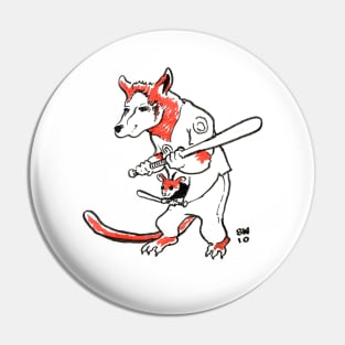 Wombat Baseball Players Pin