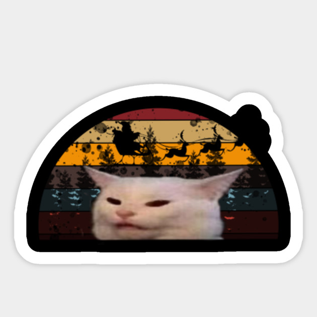 Cat Meme Woman Yelling At Table Dinner Ugly Christmas Gift Xmas