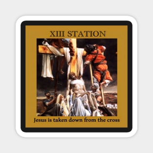 Stations of the Cross -  Via Crucis # 13 of 15 Magnet