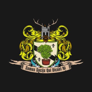 Shrubbery Crest (Black Print) T-Shirt