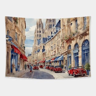 Caen France Vintage Travel Poster Tourism Tapestry