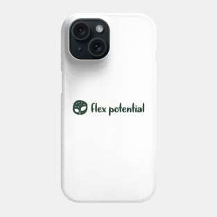 Horizontal Flex Potential Logo & Name Phone Case