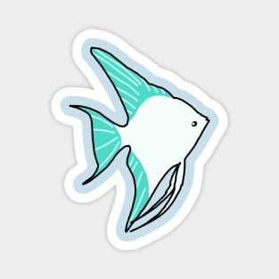 Platinum Angelfish Magnet