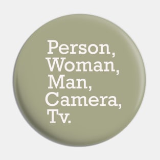 person woman man camera tv shirt, camera man gift shirt T-Shirt Pin