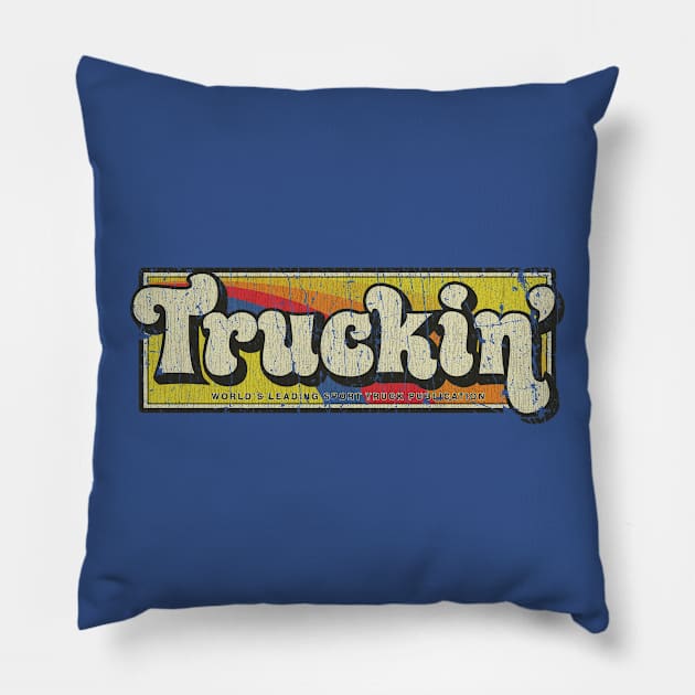 Truckin' Magazine 1975 Pillow by JCD666