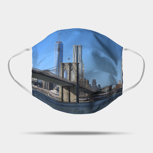 Brooklyn Bridge with Manhattan Skyline Mask