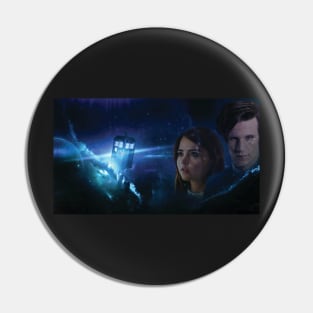 Clara Oswald and The Doctor Graphic Pin