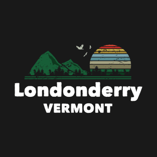 Mountain Sunset Flying Birds Outdoor Londonderry Vermont T-Shirt