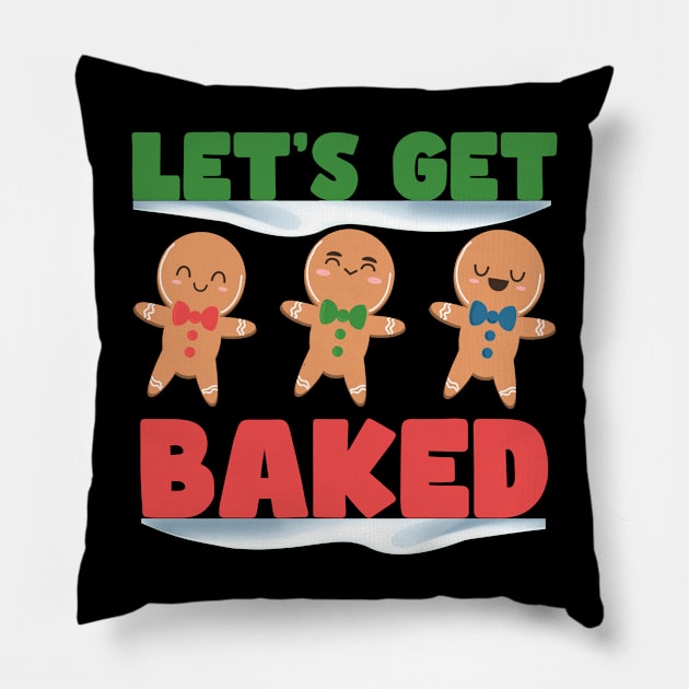 Christmas Cute Baked Ginger Cookie Pillow by ProLakeDesigns