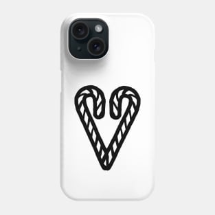 Heart of Candy Christmas Line Art Phone Case