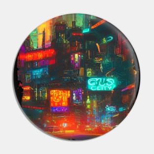 Japan Neon City Lights Pin