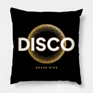 DISCO  - Never Dies Gold (White) Pillow