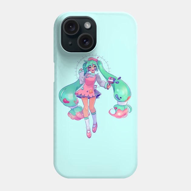 paintbrush miku Phone Case by pianta