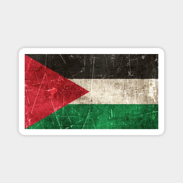 Vintage Aged and Scratched Palestinian Flag Magnet by jeffbartels