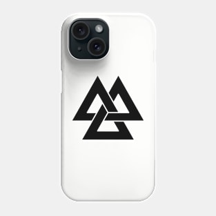 Ritual viking valknut amulet graphic illustration Phone Case