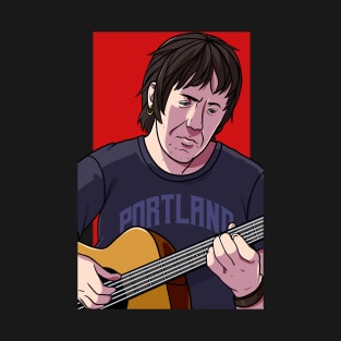 Elliott Smith Playing Acoustic Guitar T-Shirt