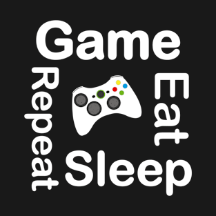 Eat Sleep Game Repeat Gaming Gamer New T-Shirt Gift Fathers Day T-Shirt